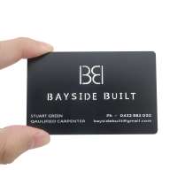 Stainless steel Credit Card Size Black Metal Business Card