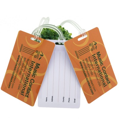 OEM Personalized Bulk Custom Made Standard Size Plastic PVC Travel Hotel Luggage Tag