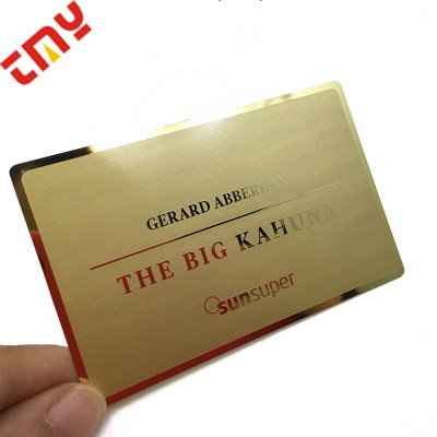 Custom Embossed Gold Metal Visiting Card,Engraving Metal Logo Name Id Card,Metal Vip Card Printing QR Code Metal Card